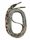 SNORS bedruckte Schnürsenkel LEO Leopard 140cm, 10mm breit - flache Schuhbänder mit Motiv, reißfest, waschbar, Laces mit Muster für Sneaker, Chucks, universell