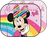 Tataway Paar Seitenmarkisen Minnie rosa Auto-Sonnenschutz 44x35cm — Seitlicher Sonnenschutz mit Offiziellen Disney-Grafiken | Autozubehör für Mädchen