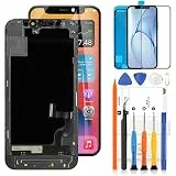LADYSON TFT für iPhone 12 Mini Bildschirm für iPhone 12 Mini LCD Bildschirm Ersatz für iPhone 12 A2176 A2398 A2400 A2399 LCD Display Touchscreen Digitizer Montageset mit Werkzeug (5,8 Zoll)
