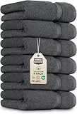 Utopia Towels - Handtücher Set aus Baumwolle - 100% Baumwolle ultraweich und sehr saugfähig, 41x71 cm - 6er Pack (Grau)