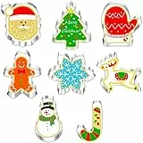 BELSVOR Set mit 8 Ausstechformen Weihnachten, Ausstecher weihnachten aus Edelstahl, Ausstechformen für Dekoration Keks/Kuchen/Plätzchen/Gebäck, Keksausstecher 8 Stück