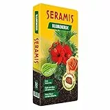 Seramis Torffreie Blumenerde, 20 l - lockere Erde mit Pflanz-Granulat zur Wasser und Nährstoffspeicherung, für Grün und Blühpflanzen