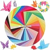 Origami Papier 210 Blatt, 30 Vivo-Farben 10x10cm 80gsm zweiseitig mini buntes papier quadratisch Faltpapier für Kinder, Basteln & Reise UAP060F