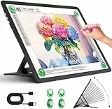 Zocelight wiederaufladbare A3 Leuchttisch mit integriertem Ständer,Superheller Magnetschachtel light box mit physischen Tasten,diamond painting zubehör,5000-mAh-Batterie, led zeichenbrett zum Zeichnen