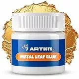 7 Artists Anlegemilch für Blattgold 50 ml – Blattgold Kleber auf Wasserbasis für Schlagmetall & Blattmetall Flocken | Transparent Trocknend Gilding Glue für Metallische Dekorationen, DIY-Projekte