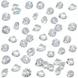 HAKACC 500 Stück Glas Deko Diamanten, 10mm Brillanten Glasdiamanten Klare Kristalledelsteine für Hochzeit Gunst Tabelle Mittelstück