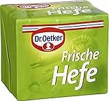 Dr. Oetker Frische Hefe, 42 g, Backhefe Würfel, zum Backen von Brot, Kuchen & diversen Hefegebäcken, für besseres Aufgehen von Teig, praktischer Helfer, vegan