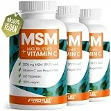 MSM 2000mg pro Tag + natürliches Vitamin C - 3x365 MSM Tabletten mit Methylsulfonylmethan - kompakteres MSM Pulver als bei MSM Kapseln - hochdosiert: 1000 mg pro MSM Tab - laborgeprüft mit Zertifikat
