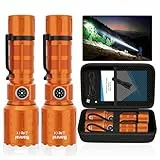 Taschenlampen, hohe Lumen, wiederaufladbar, 20.000 Lumen, superhell, 1500 Meter lange Reichweite, kleine, leistungsstarke Taschenlampe, 6 Modi, LED, taktische Tasche, wasserdichtes Blitzlicht für