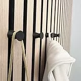 Generisch Runde Haken [VALI] ohne bohren Akustikpaneele - flexibel montierbar - Haken - Garderobe - Kleiderhaken - Wandpaneele - Garderobenhaken (6)