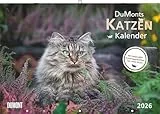 DUMONT - Katzenkalender 2026 – Broschürenkalender 42 x 29 cm mit 12 Katzenportraits, literarischen Geschichten & Schulferienterminen, Wandkalender für ... mit kurzweiligen Katzengeschichten