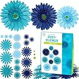 Creanino® Kinder Bastelset | Bastelpapier Set für die Familie | Dekoblumen | DIY Bastelset | Blumen Basteln