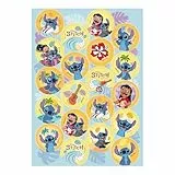 dekora - Backdekoration für Kindergeburtstage - Mini Toppers von Stitch 3,4 cm - Essbare Papier Tortenaufleger für Kekse, Cupcakes und Torten - Glutenfrei, laktosefrei - Für Vegetarier Geeignet