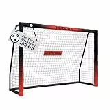 HUDORA Fußballtor Pro Tect Advanced – Outdoor Fußballtor mit Netz und wetterfester Ummantelung für Kinder/Erwachsene – Einfacher Aufbau im Garten – Hochwertige Torwand mit Reiß- und Klettverschlüssen