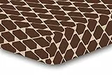 DecoKing Premium 94822 90x200 cm Spannbettlaken Steg 30 cm Spannbetttuch Microfaser Bettwäschegarnituren Hypnosis Collection Rhombuses 2