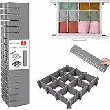 WJWSKI Verstellbare Schubladenteiler, 4er Set, Transparente Schubladenteiler aus Kunststoff, 28,9-50,5 cm, Länge 8 cm Höhe, Schubladen Organizer Küche Organizer Schublade für Schlafzimmer (Weiß)