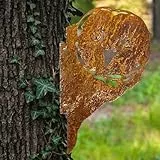 OHYER tolle gartendeko aus Rost-Metall Gartenstecker Set Gartendeko Rostoptik mit Schraubgewinde Dekofigur Gartenfigur Rostfigur Baumstecker Rost Deko für Garten Balkon&Terrasse (Rostfarbe-Eule)