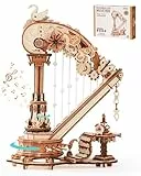 ROKR 3D Puzzle Holz Harfe Musikbox,Holzpuzzle Erwachsene Mechanisch Modellbausatz,Geschenke für Männer und Frauen