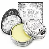 Tritart Pinselseife Künstlerbedarf 40g - Pinselreiniger Acrylfarbe und Aquarell - Brush Soap Pinsel Seife - Malpinsel Reiniger Malen - Pinsel Reinigung - Pinselwascher vegan