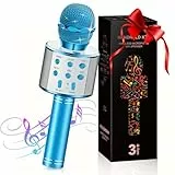GeschenPark Karaoke Mikrofon, Microphone Spielzeug ab 3-11 Jahren, Geschenk Mädchen 3-9 Jahre, Bluetooth Mikrofon Jungen Kinder Spielzeug Kindertag Weihnachten Geschenk - Ostergeschenke für Kinder