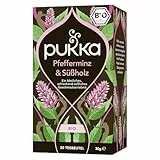 Pukka | Bio Kräutertee „Pfefferminz & Süßholz“ | Ein köstliches, erfrischend-süßliches Geschmackserlebnis |1er Pack | 20 Teebeutel