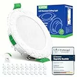HOMEOW 20er Set LED Einbaustrahler 230V Dimmbar, Led Spots 68mm - 80mm Lochmaß, IP44 Einbaustrahler LED 5W 400LM Warmweiß Neutralweiß Kaltweiß, 24mm Ultra Flach Deckenspots für Badezimmer Küche