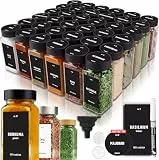 Deco haus® Gewürzgläser Eckig mit Gewürzetiketten Gewürzgläser mit Streueinsatz 36er Set - Gewürzdosen Set Gewürzbehälter Gewürzaufbewahrung - Spice jars Gewurzglaeser Gewürzstreuer Glas