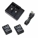 Suptig Akku (2 Stück) und Daul Ladegerät für GoPro HERO3 / GoPro HERO3+ und GoPro AHDBT-301 / AHDBT-302