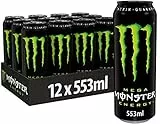 Monster Energy - koffeinhaltiger Energydrink mit klassischem Energy-Geschmack - in wiederverschließbaren Einweg Dosen (12 x 553 ml)