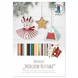 Ursus 7960099F - Bastelset, Fröhliche Festtage, weihnachtlicher Materialmix zur Erstellung von hochwertigen Weihnachts-Girlanden, inkl. Anleitung, als Advents- und Weihnachtsdeko