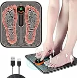 Neu Fussmassagegerät EMS Fußmassagegerät, EMS Fussmassagegerät Fußmassagegerät Elektrisches USB,für die Durchblutung Muskelschmerzen Linderung mit 8 Modi & 19 Einstellbare Frequenzen
