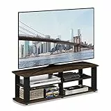 Furinno Nelly Entertainment Center TV-Ständer, Columbia Walnuss/Schwarz, 110 (B) x 34 (H) x 33.3 (T) cm