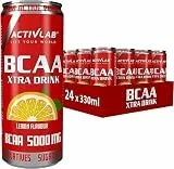 Activlab Getränk mit Aminosäuren - 5000 mg BCAA pro Dose - Aminosäuregetränk - Zuckerfrei - Körperregeneration - 24 x 330 ml Zitrone Xtra Drink