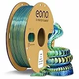 EONO PLA Silk Dreifarbiges PLA Filament 1,75 mm für 3D Drucker Coextrusions PLA Filament 1 kg (2,2 lbs) Mehrfarbiges PLA 3D Drucker Filament, Silk PLA Blau/Grün/Gold