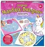 Ravensburger Mandala Designer Unicorn 29703, Zeichnen Lernen für Kinder ab 6 Jahren, Zeichen-Set mit Mandala-Schablonen für farbenfrohe Mandalas