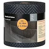 NOOR Sichtschutzstreifen Rattan für Doppelstabmattenzaun - Zaunfolie anthrazit 0,19x2,55 m - winddurchlässige Zaunblende 830 g/m² - wetterfest & UV-beständig aus 100% PVC-Polyrattan