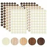 540 Stück Aufkleber für Möbel Holz, Schraubenloch-Abdeckungsaufkleber PVC, Schraubenabdeckung Holz furnier selbstklebend rund für Möbel, Schränke, Regale und Tische (21 mm, 5 Farben)