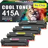 Cool Toner Kompatible für HP 415A 415X Multipack Tonerkartusche Ersatz für W2030A W2030X W2031A W2032A W2033A Color Laserjet Pro MFP M479fdw Toner M479fnw M479fdn M479dw M454dn M454dw M479 (4er-Pack)