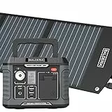 BALDERIA Power Set 300W | Solar-Generator, Kraftwerk | Tragbare Powerstation 231Wh mit Solarpanel 60W, Steckdose, 230V, USB | Strom für Outdoor, Camping, Arbeiten, Notfall, Balkon & Wohnmobil