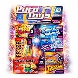 TK Gruppe Timo Klingler XXL Silvester & Feuerwerk 2026 Jugendfeuerwerk F1 Set mit 90 Teilen für Kinder & Jugendliche - Neujahr mit Wunderkerzen - Knallerbsen (Pyro for Kids)