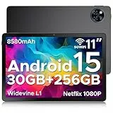 DOOGEE U11 Pro Android 15 Tablet 11 Zoll, 30GB RAM+256GB ROM (2TB TF) 8580mAh, 90Hz Display, Unisoc T7200 Octa Core Tablet PC, 13MP+5MP, 5G WiFi/Widevine L1/ GPS/Face ID/OTG [2025]