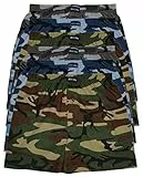 6 bedruckte & weiche 100% Baumwoll Herren Boxershorts Boxer Short in 6 oder 3 modischen Farben im 6er Set verfügbar in S M L XL 2XL 3XL 4XL & 5XL 6XL, Tarn01, 2XL-8