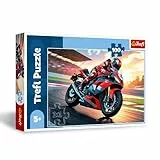 Trefl - Schnelles Motorrad - Puzzle 100 Teile - Puzzle mit Fahrzeugen, kreative Unterhaltung, Spaß für Kinder ab 5 Jahren