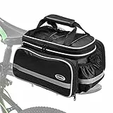 Lixada Fahrrad Gepäckträgertasche, wasserdichte Fahrradtaschen für Gepäckträger, Mehrere Fächer, mit Tragegriff und Schultergurt, 10L-25L Gepäckträgertasche, 33 * 23 * 26 cm, Schnell Abnehmbare