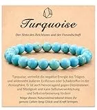 POWWA Türkis Armband Damen, Entspannung Wellness Geschenke Armband für Frauen Damen Freundin Schwester Frau Geburtstag Weihnachten Valentinstag