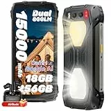 Blackview BV7300 Outdoor Handy, 15000mAh Akku, 18GB+256GB(2TB), Dual 800LM Campinglicht, Outdoor Smartphone Ohne Vertrag Android 14, 6.67' 90Hz Display, NFC/50MP+32MP+Nachtsehen 20MP/Corning Glas/GPS