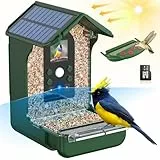 Cozion Vogelfutterspender mit Kamera, Vogelfutterstation mit Solarenergie, Vogelhäuschen mit Kamera Gartenhäuschen, 1080P HD Vogelhaus Kamera, Automatische Video/Fotoaufnahme von Vögeln, 32GB
