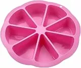 yeeplo Silikon Kuchenform Rund, Silikon Backform mit 8 Dreieckigen, Antihaft Silikon Tortenform Wiederverwendbare Backform für Kuchen, Brot, Muffinssilikonform Kuchennhundekamm (Rosa)