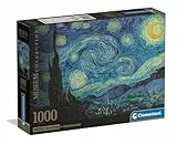 Clementoni Puzzle Collection -Museum The Starry Night Van Gogh 1000 Stücke, Compact Box - Puzzle für Erwachsene 14-99 Jahre, Geschenk für Mann und Frau, Made in Italy, 37065