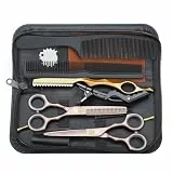 Purple Dragon Haarschere 5,5Zoll Profi Friseurschere Friseurscheren set perfekt Haarschnitt für Damen und Herren Sharfe Schere für Barbier/Friseur/Anfänger (Roségold)